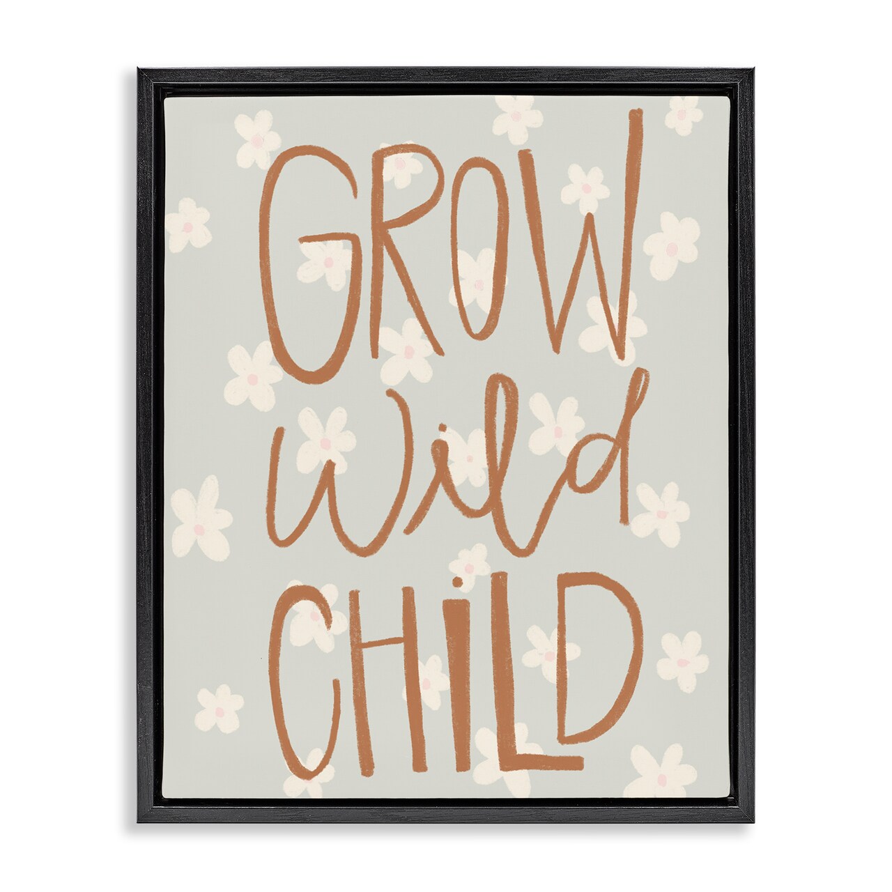 Stupell Industries Grow Wild Child Flowers Floating Frame, design by Katie Griggs